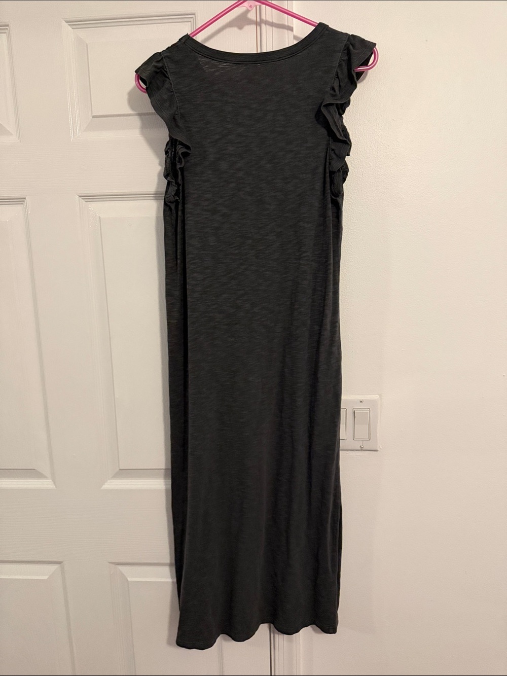 Universal Thread Charcoal Black Ruffle Sleeve Maxi Dress - Picture 5 of 5